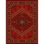 فرش ماشینی مدرن نارسیس طرح ترکمن کد 028 رنگ زمینه لاکی فاقد خواب