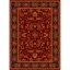 فرش ماشینی مدرن نارسیس طرح ترکمن کد 029 رنگ زمینه لاکی فاقد خواب