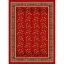 فرش ماشینی مدرن نارسیس طرح ترکمن کد 030 رنگ زمینه لاکی فاقد خواب