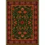 فرش ماشینی مدرن نارسیس طرح ترکمن کد 031 رنگ زمینه لاکی فاقد خواب