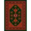 فرش ماشینی مدرن نارسیس طرح ترکمن کد 032 رنگ زمینه سبز فاقد خواب
