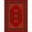 فرش ماشینی مدرن نارسیس طرح ترکمن کد 033 رنگ زمینه لاکی فاقد خواب