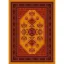 فرش ماشینی مدرن نارسیس طرح ترکمن کد 034 رنگ زمینه خردلی فاقد خواب