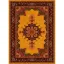 فرش ماشینی مدرن نارسیس طرح ترکمن کد 035 رنگ زمینه خردلی فاقد خواب