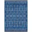 فرش ماشینی مراکشی هانوکس طرح خالق آبی کد MHX.005.1