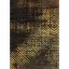 فرش ماشینی مینیمال هانوکس طرح لوز مشکی زرد کد HANM.0020.1
