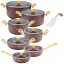 سرویس قابلمه 15 پارچه ام جی اس مدل گارنت Eggplant