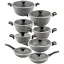 سرویس قابلمه 16 پارچه ام جی اس فورج کد FR06 Gray Marble