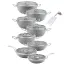 سرویس قابلمه 17 پارچه ام جی اس فورج کد FR08S Gray Marble