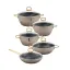 سرویس قابلمه 10 پارچه ام جی اس مدل فورج P طرح ماینز کد FR04G Titanium
