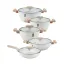 سرویس قابلمه 10 پارچه طرح فورج FR07 White Marble