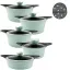 سرویس قابلمه 12 پارچه ام جی اس گرانیت طرح C کره ای KC1216 Green