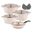 سرویس قابلمه 10 پارچه ام جی اس مدل ایتالیا C Flat Rosegold
