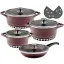 سرویس قابلمه 10 پارچه ام جی اس مدل ایتالیا C Flat Eggplant