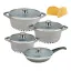 سرویس قابلمه 10 پارچه ام جی اس مدل ایتالیا C Flat Gray