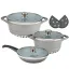 سرویس قابلمه 8 پارچه ام جی اس مدل ایتالیا C Flat Gray