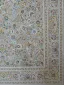 فرش ۱۵۰۰ شانه رخ بافت تمام آکریلیک کد به گل زمینه نقره ای